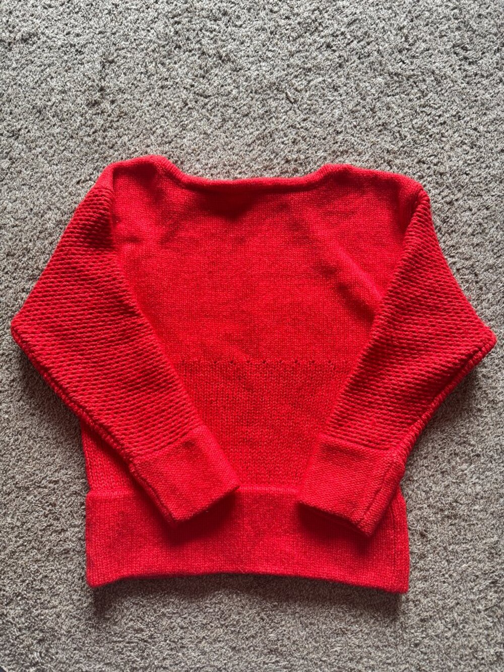 Helmut Lang Boatneck Heavyweight Knit Sweater Red Size Large